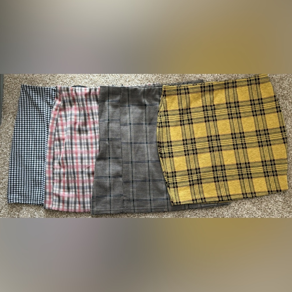 4 New Plaid Mini Skirts